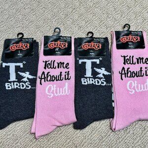 4 Grease The Movie New Novelty Crew Socks Size 6-12/13 - Men's/Women's -